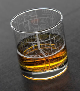 College Town Whiskey Glass